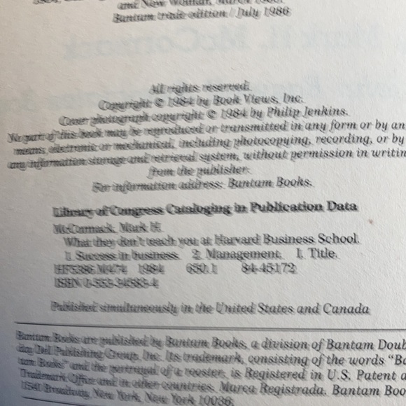 What They Don't Teach You at Harvard Business School by Mark H. McCormack - Picture 4 of 4